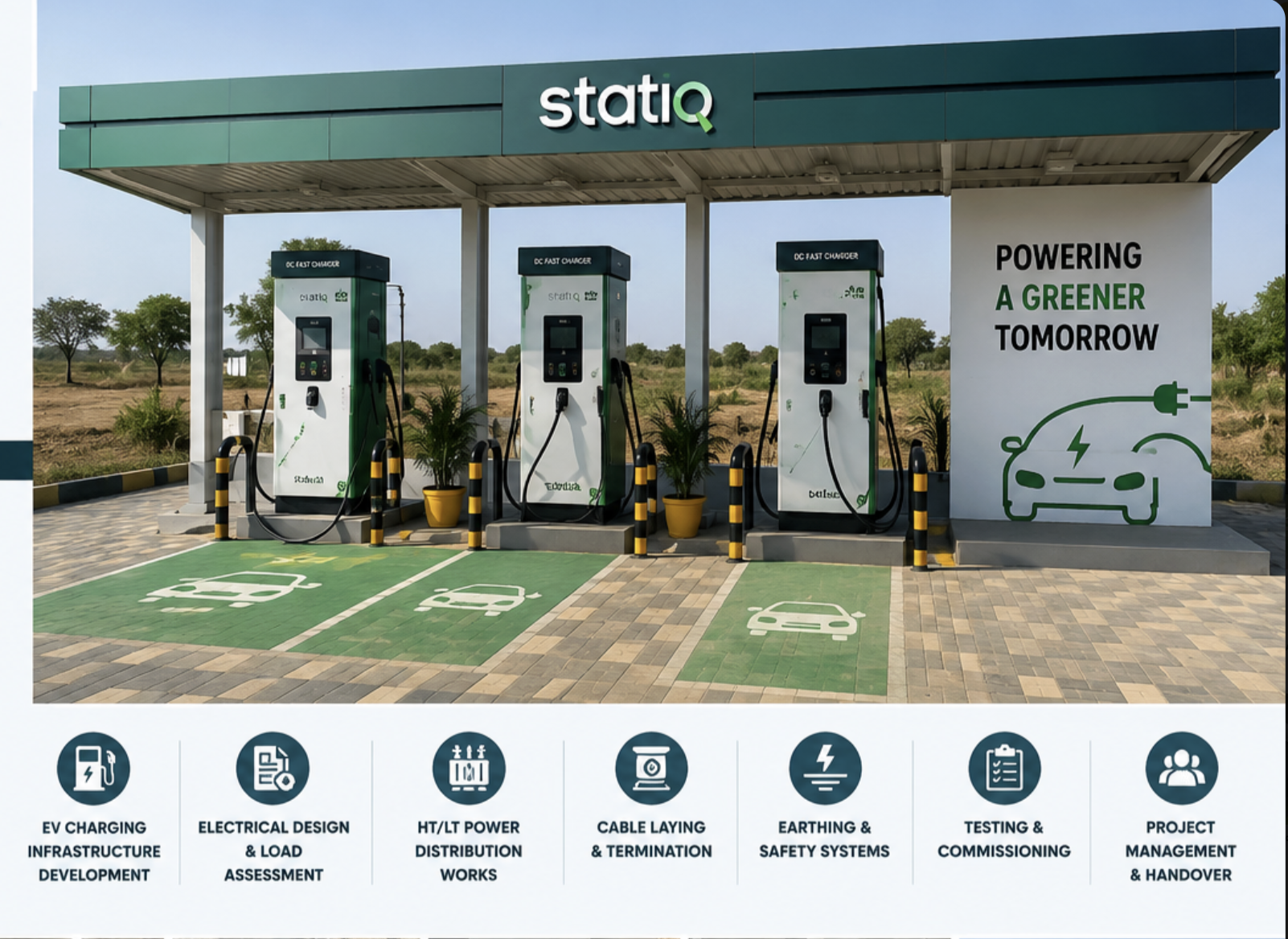 EV charging hub and stations
